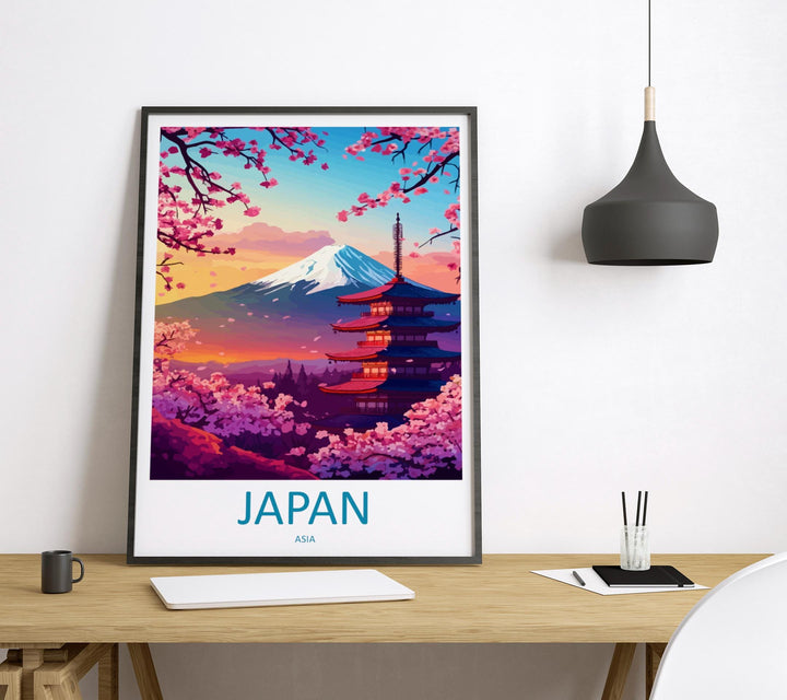Japan Travel Print Japan Wall Art Asian Landscape Poster Cultural Decor Gift for Nature Lover Traditional Architecture Art Print