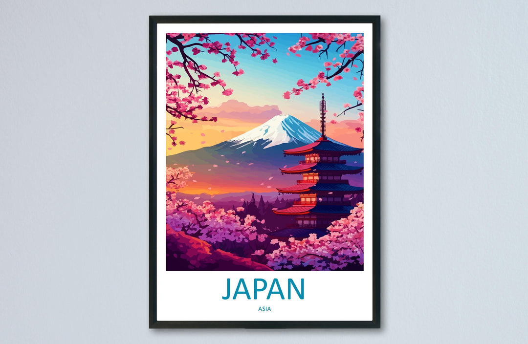 Japan Travel Print Japan Wall Art Asian Landscape Poster Cultural Decor Gift for Nature Lover Traditional Architecture Art Print