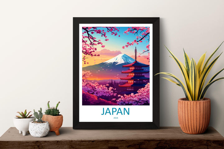 Japan Travel Print Japan Wall Art Asian Landscape Poster Cultural Decor Gift for Nature Lover Traditional Architecture Art Print