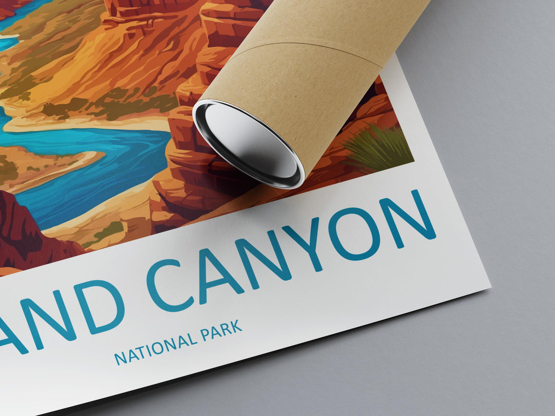 Grand Canyon Travel Print USA Wall Art Arizona Landscape Poster Nature Decor Gift for Adventure Lover National Park Art Print