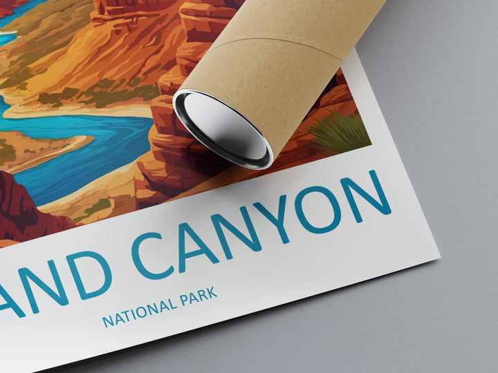 Grand Canyon Travel Print USA Wall Art Arizona Landscape Poster Nature Decor Gift for Adventure Lover National Park Art Print