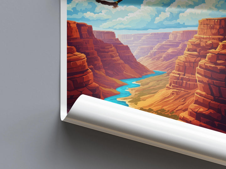 Grand Canyon Travel Print USA Wall Art Arizona Landscape Poster Nature Decor Gift for Adventure Lover National Park Art Print