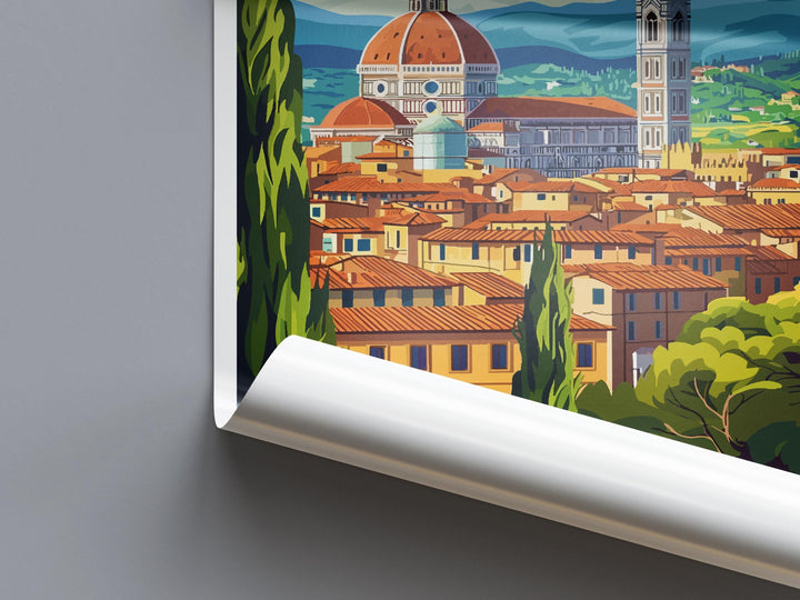 Florence Travel Print Italy Wall Art City Poster Renaissance Decor Gift for Art Lover Duomo Architecture Landscape Art Print