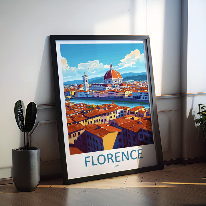 Florence Travel Print Italy Wall Art City Poster Renaissance Decor Gift for Art Lover Duomo Architecture Landscape Art Print