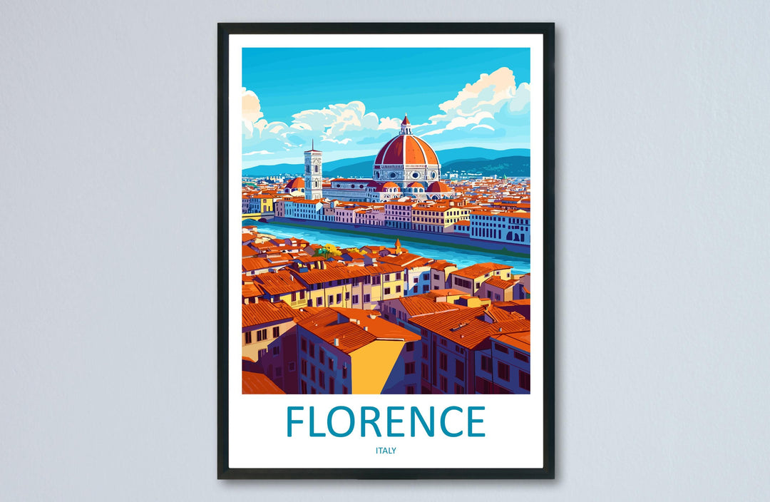 Florence Travel Print Italy Wall Art City Poster Renaissance Decor Gift for Art Lover Duomo Architecture Landscape Art Print