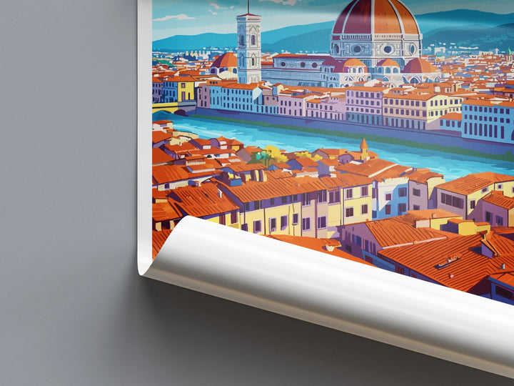 Florence Travel Print Italy Wall Art City Poster Renaissance Decor Gift for Art Lover Duomo Architecture Landscape Art Print
