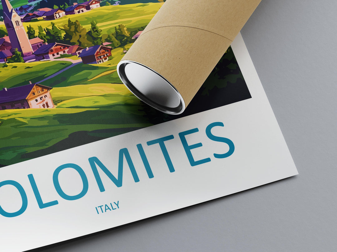 Dolomites Travel Print Italy Wall Art Mountain Landscape Poster Alpine Decor Gift for Nature Lover Scenic Hiking Art Print