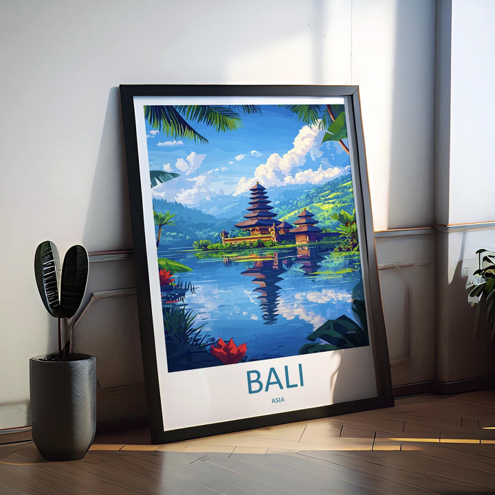 Bali Travel Print Indonesia Wall Art Island Landscape Poster Tropical Decor Gift for Beach Lover Cultural Paradise Art Print