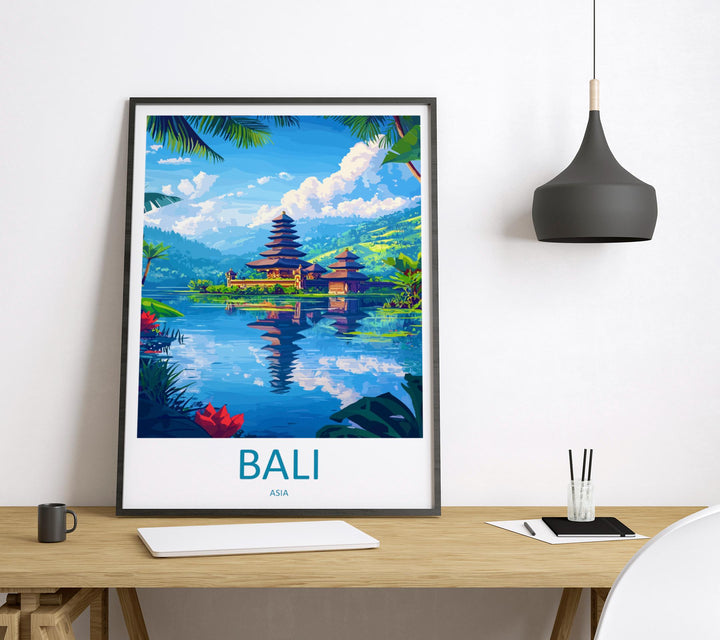 Bali Travel Print Indonesia Wall Art Island Landscape Poster Tropical Decor Gift for Beach Lover Cultural Paradise Art Print