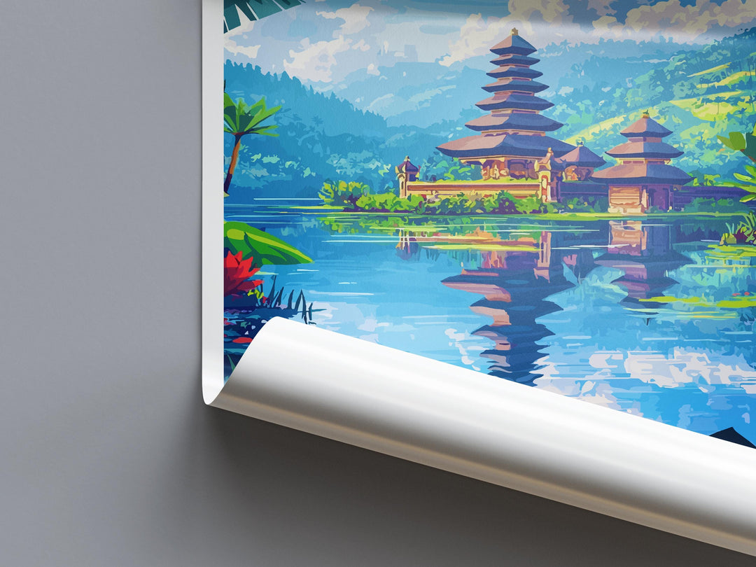Bali Travel Print Indonesia Wall Art Island Landscape Poster Tropical Decor Gift for Beach Lover Cultural Paradise Art Print