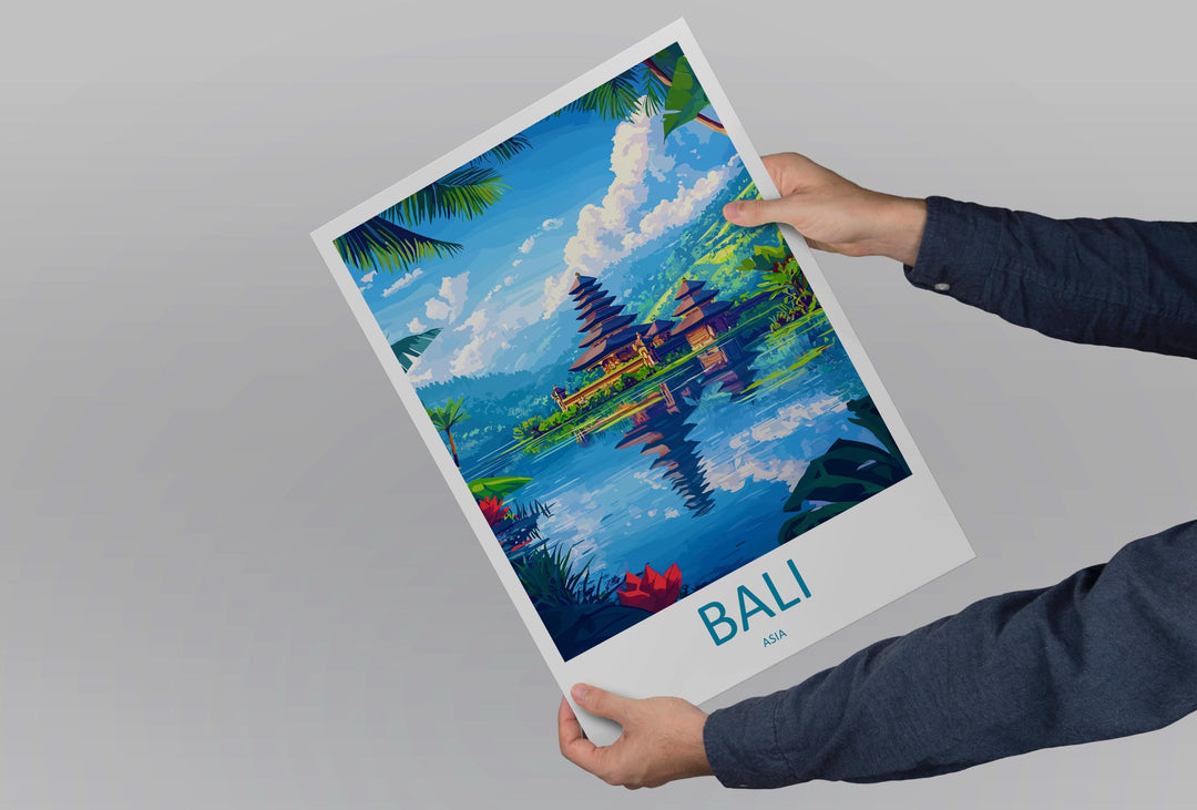 Bali Travel Print Indonesia Wall Art Island Landscape Poster Tropical Decor Gift for Beach Lover Cultural Paradise Art Print