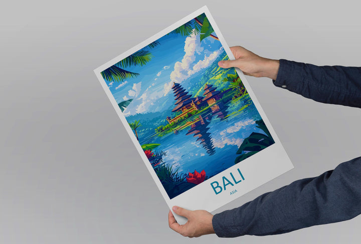 Bali Travel Print Indonesia Wall Art Island Landscape Poster Tropical Decor Gift for Beach Lover Cultural Paradise Art Print