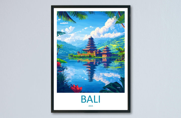 Bali Travel Print Indonesia Wall Art Island Landscape Poster Tropical Decor Gift for Beach Lover Cultural Paradise Art Print