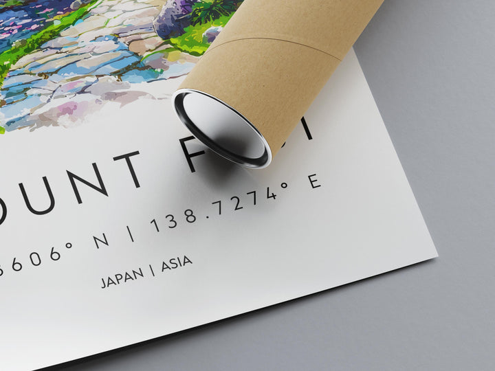 Mount Fuji Watercolor Poster Mount Fuji Travel Print Mount Fuji Wall Art Mount Fuji Painting Japan Souvenir Decor