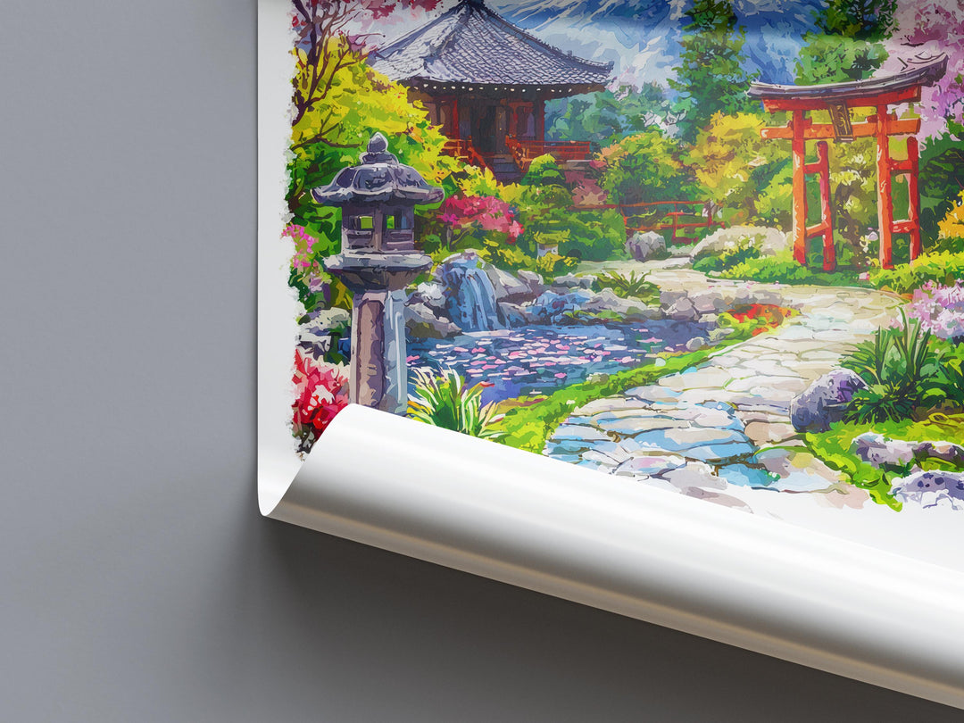 Mount Fuji Watercolor Poster Mount Fuji Travel Print Mount Fuji Wall Art Mount Fuji Painting Japan Souvenir Decor