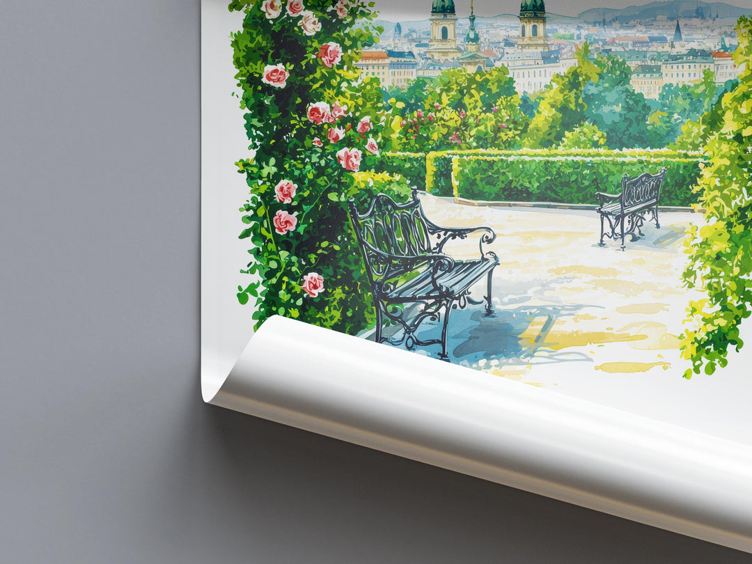 Vienna Watercolor Poster Vienna Travel Print Vienna Wall Art Vienna Cityscape Painting Vienna Souvenir Austria Decor