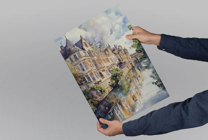 Bath Watercolor Poster Bath Travel Print Bath Wall Art Bath Cityscape Painting Bath Souvenir England Decor