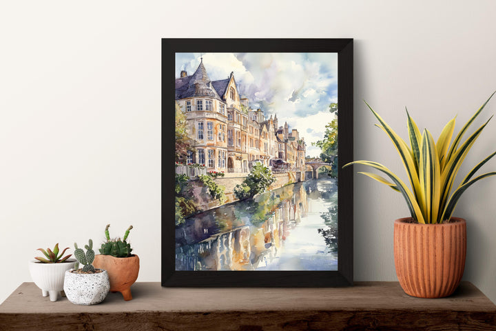 Bath Watercolor Poster Bath Travel Print Bath Wall Art Bath Cityscape Painting Bath Souvenir England Decor