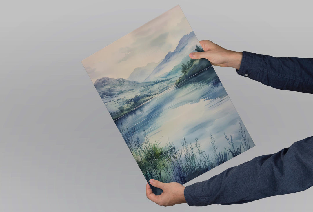 Lake District Watercolor Poster Lake District Travel Print Lake District Wall Art Lake District Landscape Painting Lake District Souvenir UK