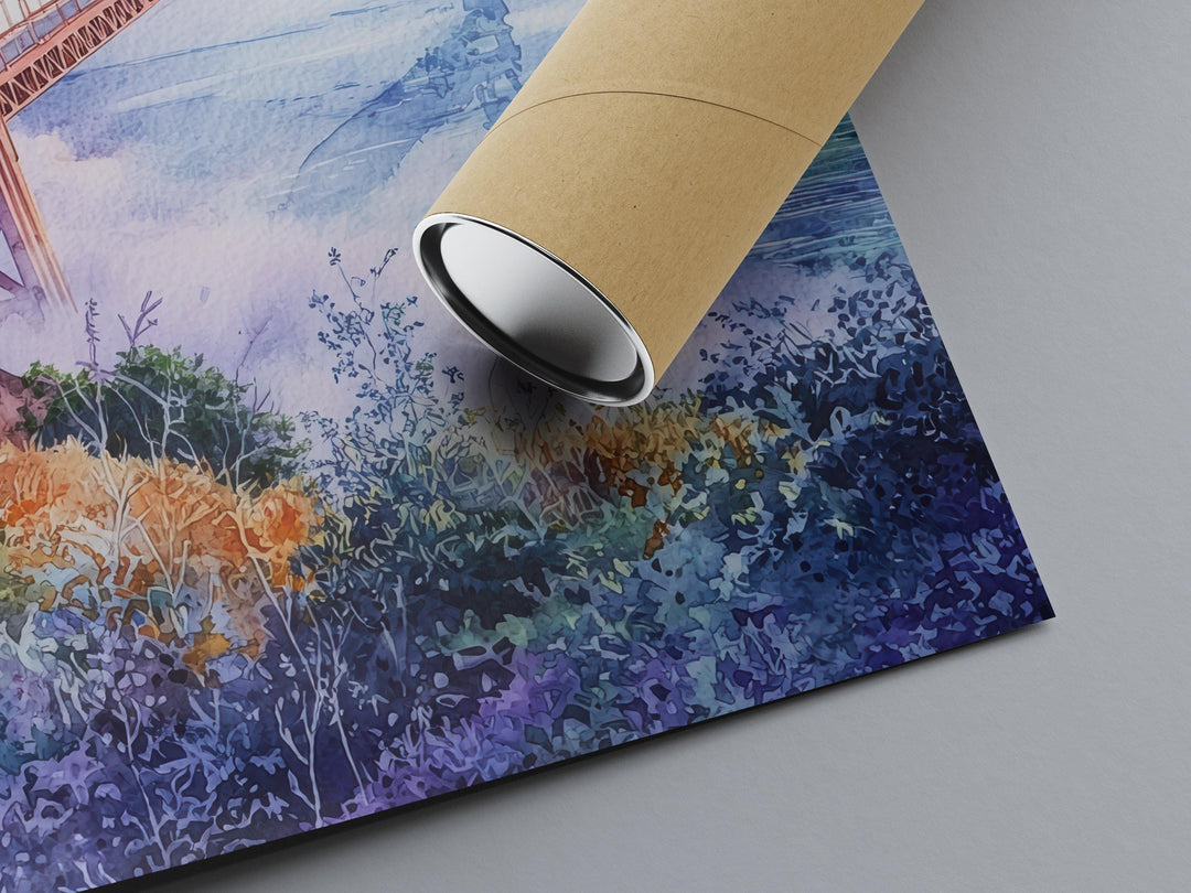 San Francisco Watercolor Poster San Francisco Travel Print San Francisco Wall Art San Francisco Cityscape Painting San Francisco Souvenir