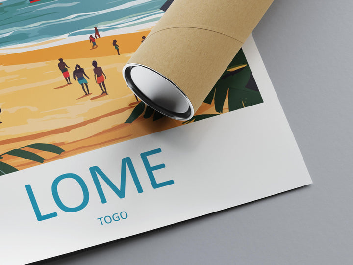 Lome Travel Print Lomé Wall Decor Togo Lome Art Lome Wall Art Africa Poster Gift for City and Coastal Lovers Lome Poster Art