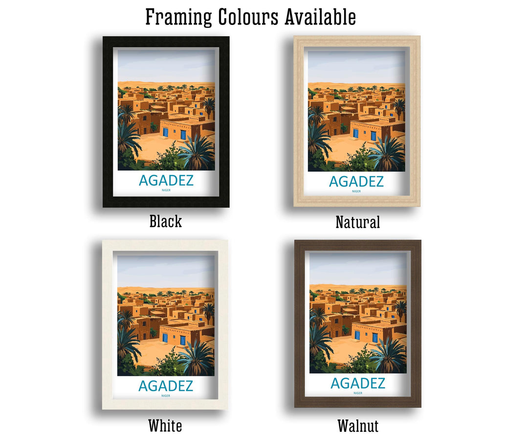 Agadez Travel Print Agadez Wall Decor Niger Agadez Art Agadez Wall Art Africa Poster Gift for Desert and Culture Lovers Agadez Poster Art