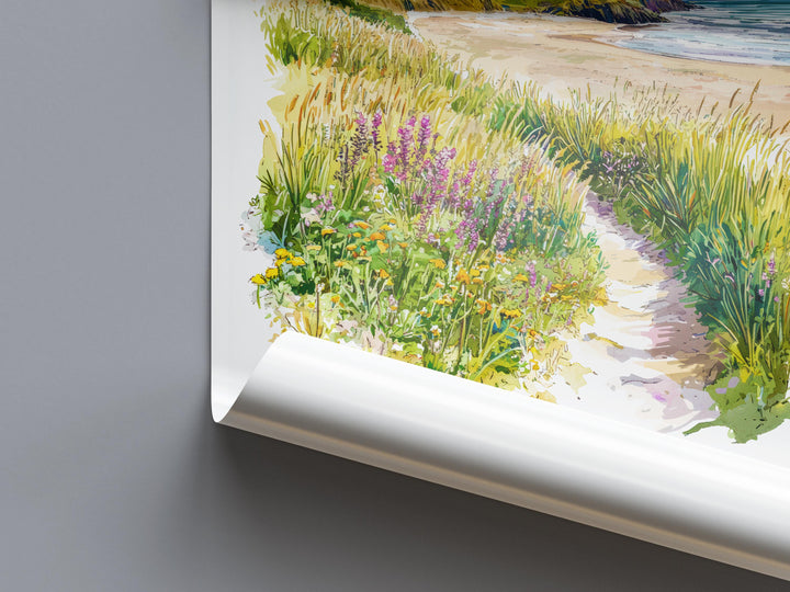 Bamburgh Castle Watercolor Poster Bamburgh Travel Print Bamburgh Wall Art Castle Painting Northumberland UK Decor