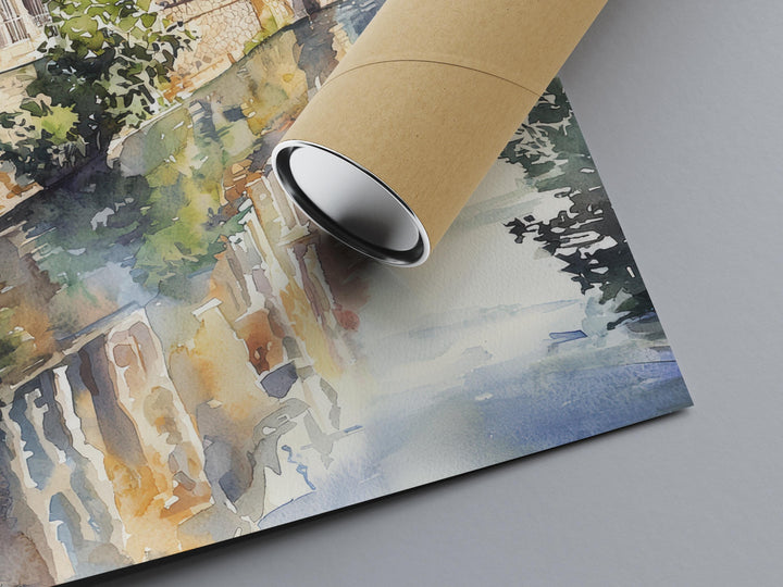 Bath Watercolor Poster Bath Travel Print Bath Wall Art Bath Cityscape Painting Bath Souvenir England Decor