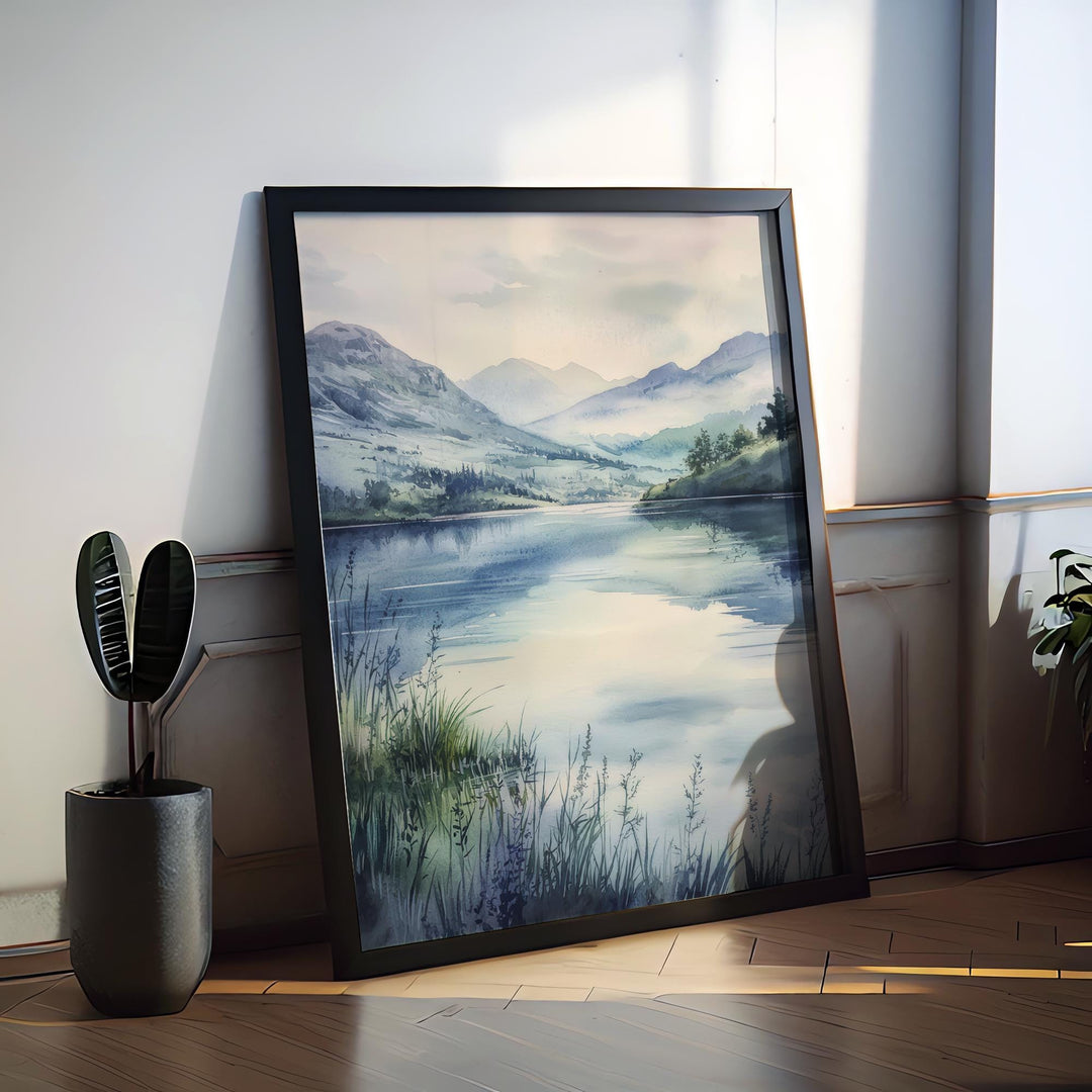 Lake District Watercolor Poster Lake District Travel Print Lake District Wall Art Lake District Landscape Painting Lake District Souvenir UK