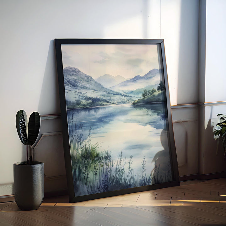 Lake District Watercolor Poster Lake District Travel Print Lake District Wall Art Lake District Landscape Painting Lake District Souvenir UK