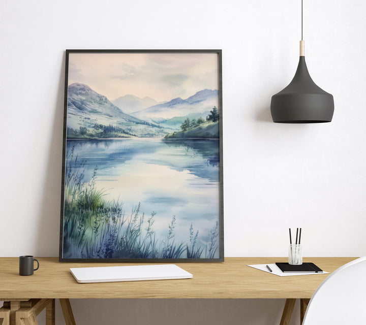 Lake District Watercolor Poster Lake District Travel Print Lake District Wall Art Lake District Landscape Painting Lake District Souvenir UK