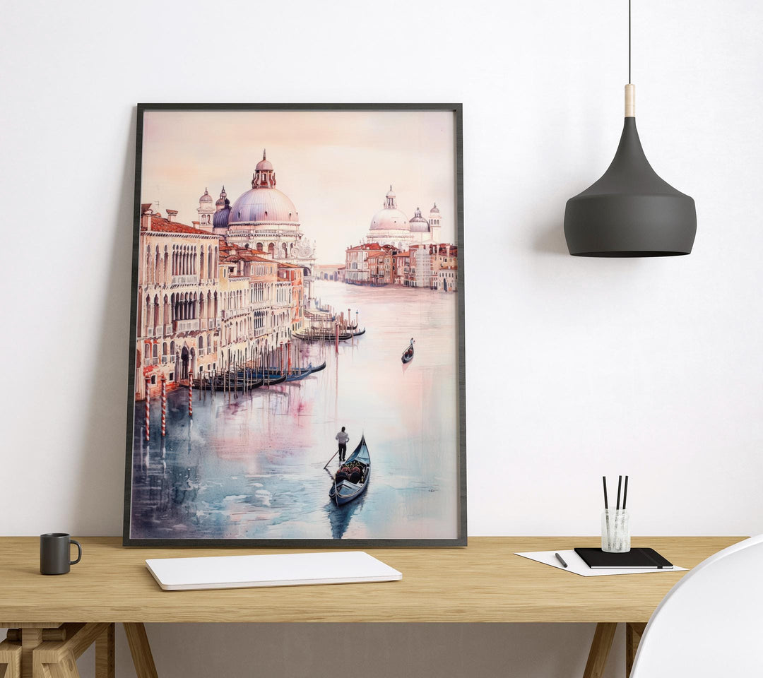 Venice Watercolor Poster Venice Travel Print Venice Wall Art Venice Cityscape Painting Venice Souvenir Italy Decor
