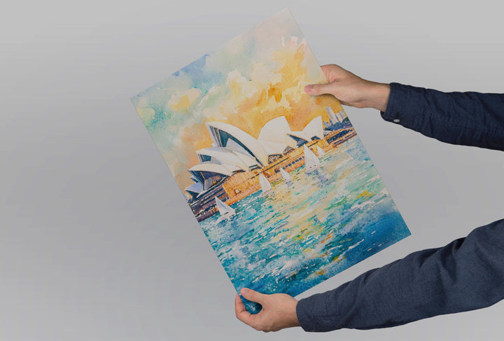 Sydney Opera House Watercolor Poster Sydney Opera House Travel Print Sydney Opera House Wall Art Sydney Opera House Painting Australia