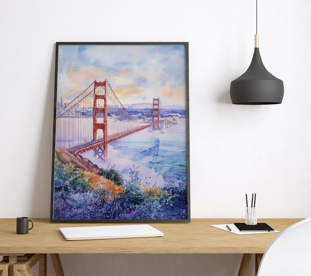 San Francisco Watercolor Poster San Francisco Travel Print San Francisco Wall Art San Francisco Cityscape Painting San Francisco Souvenir
