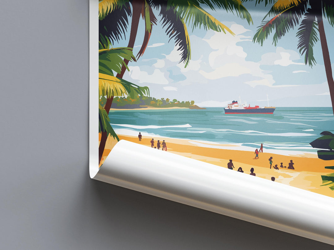 Lome Travel Print Lomé Wall Decor Togo Lome Art Lome Wall Art Africa Poster Gift for City and Coastal Lovers Lome Poster Art