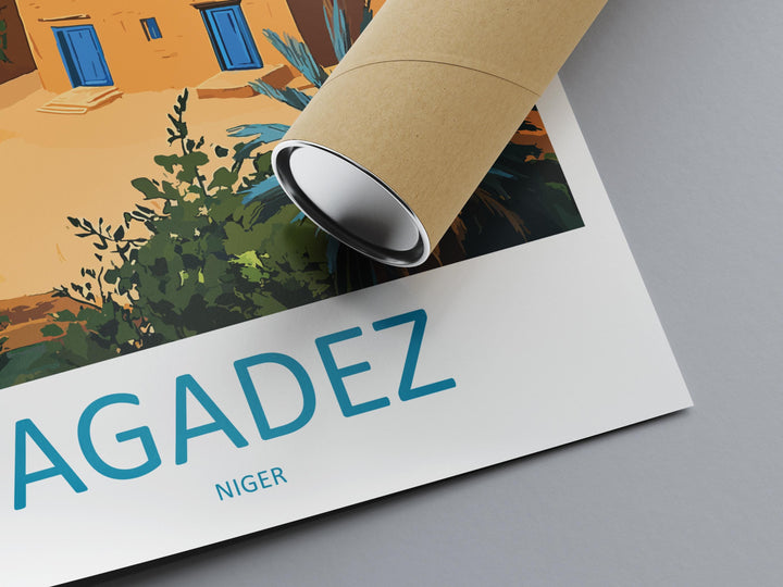 Agadez Travel Print Agadez Wall Decor Niger Agadez Art Agadez Wall Art Africa Poster Gift for Desert and Culture Lovers Agadez Poster Art