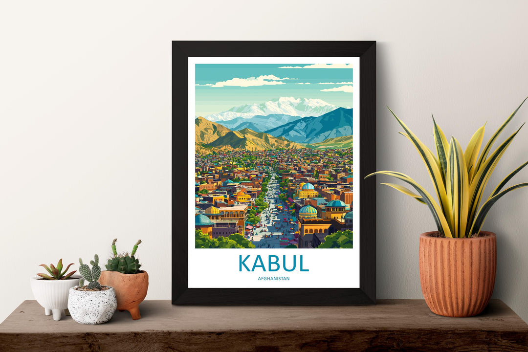 Kabul Travel Print Kabul Wall Decor Afghanistan Kabul Art Kabul Wall Art Afghan Poster Gift for Culture and History Lovers Kabul Poster Art