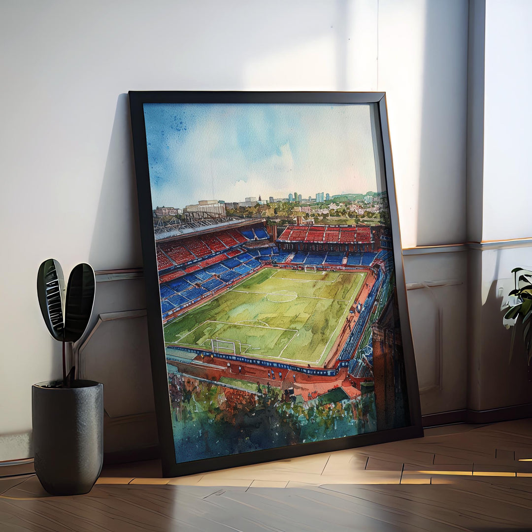 Selhurst Stadium Watercolor Poster Selhurst Park Print Selhurst Stadium Wall Art Football Stadium Souvenir London Decor