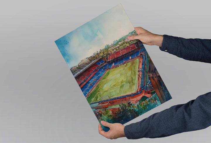 Selhurst Stadium Watercolor Poster Selhurst Park Print Selhurst Stadium Wall Art Football Stadium Souvenir London Decor