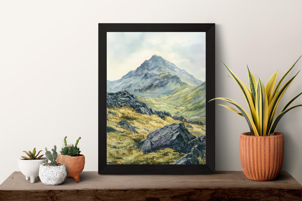 Scafell Pike Watercolor Poster Scafell Pike Travel Print Scafell Pike Wall Art Scafell Pike Souvenir Lake District Decor