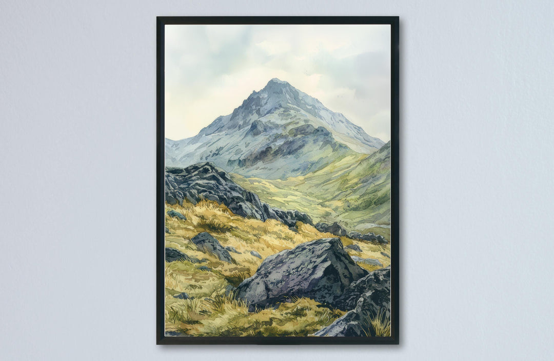 Scafell Pike Watercolor Poster Scafell Pike Travel Print Scafell Pike Wall Art Scafell Pike Souvenir Lake District Decor