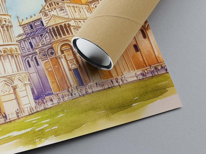 Pisa Watercolor Poster Wall Art Pisa Wall Hanging Home Décor Pisa Gift Art Lovers Italy Art Lover Gift, Italian Cityscape Travel Print