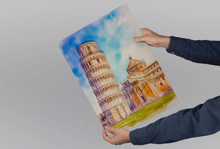 Pisa Watercolor Poster Wall Art Pisa Wall Hanging Home Décor Pisa Gift Art Lovers Italy Art Lover Gift, Italian Cityscape Travel Print