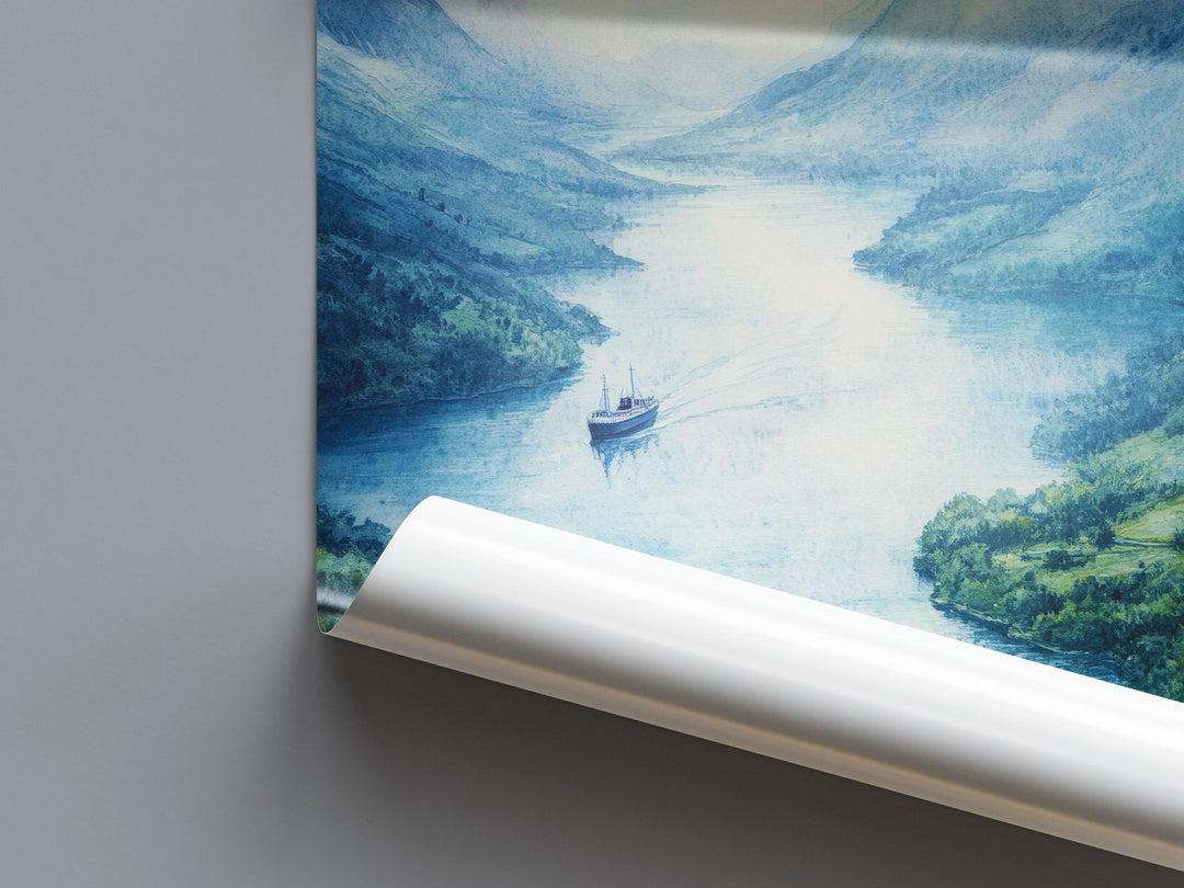 Ullswater Watercolor Poster Wall Art Ullswater Wall Decor Home Décor Ullswater Gift United Kingdom Art Lover Gift, Travel Souvenir Print