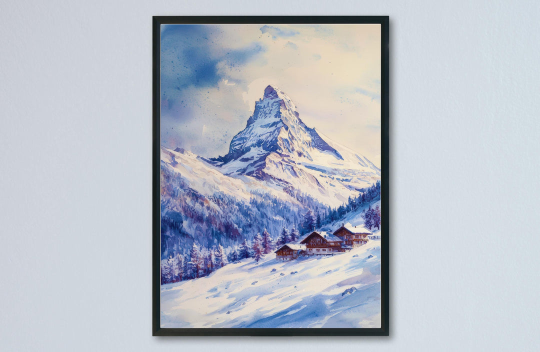 Matterhorn watercolor poster Wall Art Matterhorn Wall Hanging Home Décor Matterhorn Gift Art Lovers Switzerland Art Lover Gift Switzerland