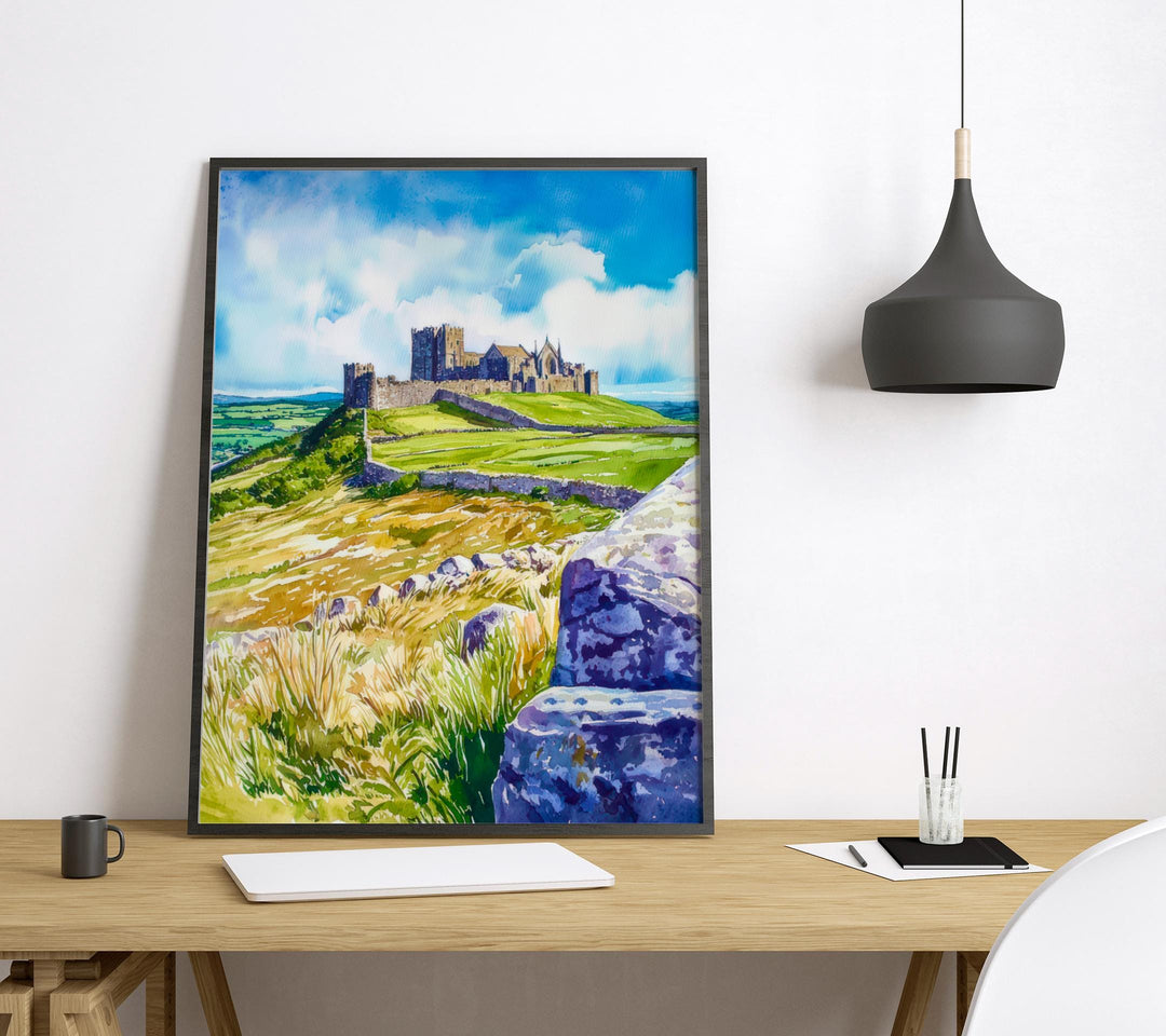 Rock of Cashel Watercolor Poster Wall Art Rock of Cashel Wall Hanging Home Décor Rock of Cashel Gift Art Lovers Ireland Art Rock of Cashel