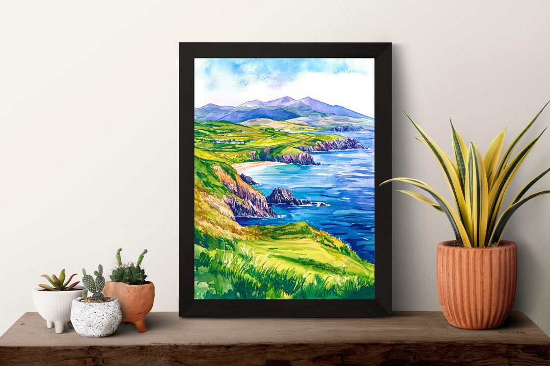 Ring of Kerry Watercolor Poster Wall Art Ring of Kerry Wall Hanging Home Décor Ring of Kerry Gift Art Lovers Ireland Wall Art Ring of Kerry