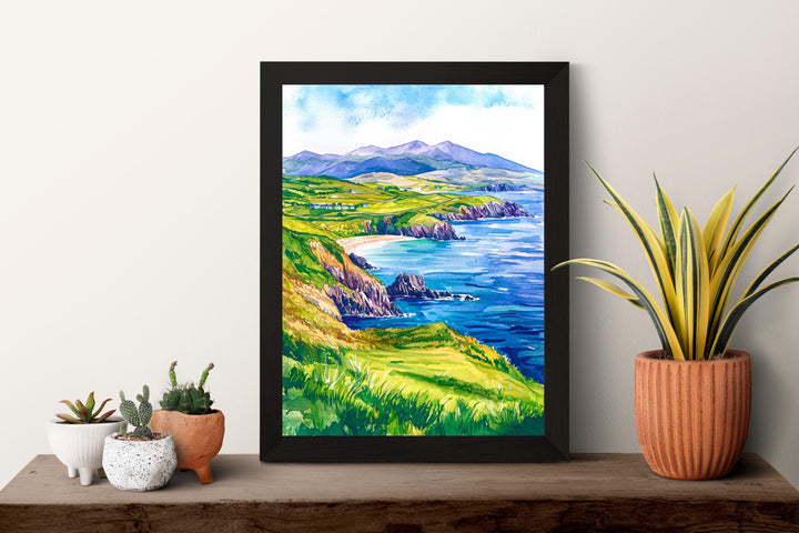 Ring of Kerry Watercolor Poster Wall Art Ring of Kerry Wall Hanging Home Décor Ring of Kerry Gift Art Lovers Ireland Wall Art Ring of Kerry