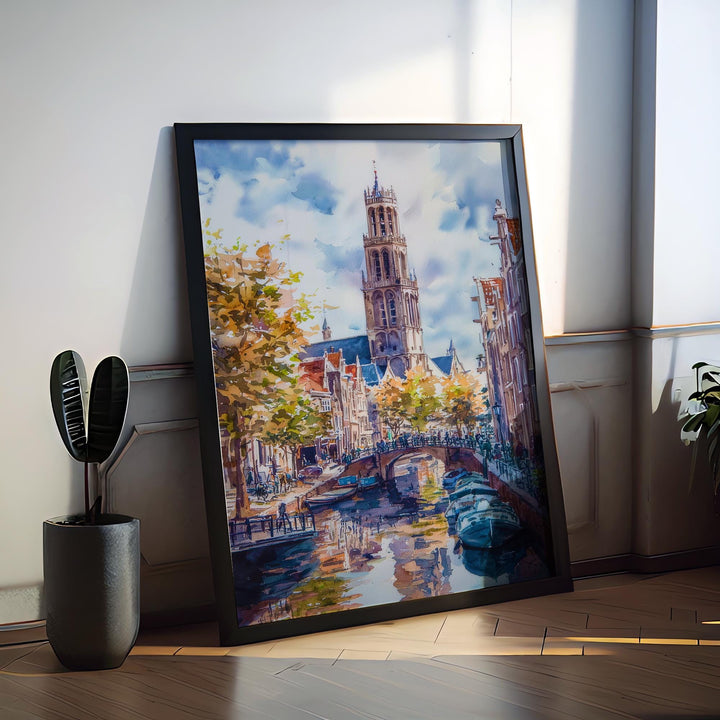 Utrecht Watercolor Poster Wall Art Utrecht Wall Hanging Home Décor Utrecht Gift Art Lovers Netherlands Art Lover Gift