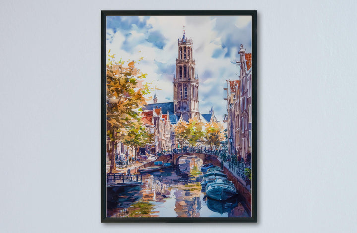 Utrecht Watercolor Poster Wall Art Utrecht Wall Hanging Home Décor Utrecht Gift Art Lovers Netherlands Art Lover Gift